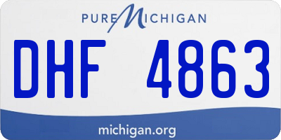 MI license plate DHF4863