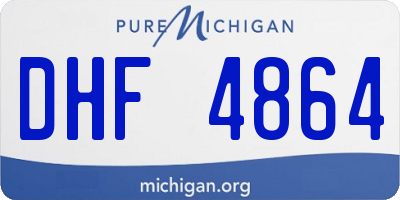 MI license plate DHF4864