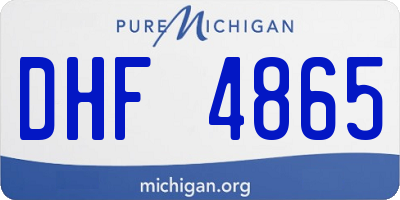 MI license plate DHF4865