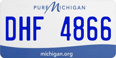 MI license plate DHF4866