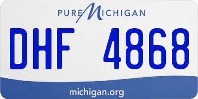 MI license plate DHF4868