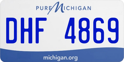 MI license plate DHF4869