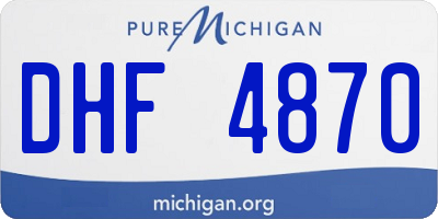 MI license plate DHF4870