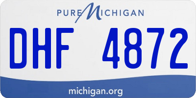 MI license plate DHF4872