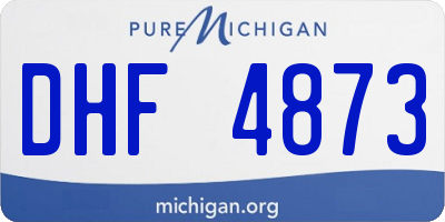 MI license plate DHF4873
