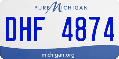 MI license plate DHF4874