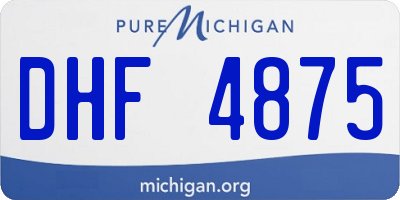 MI license plate DHF4875