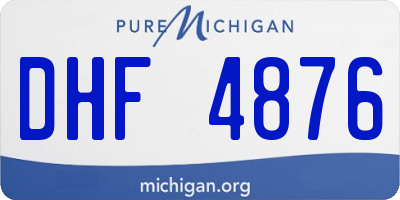 MI license plate DHF4876