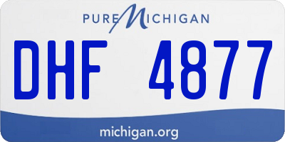 MI license plate DHF4877
