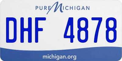 MI license plate DHF4878