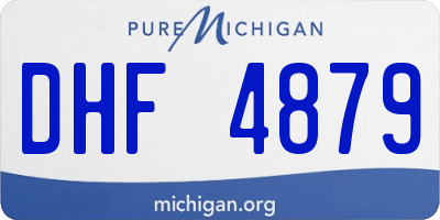 MI license plate DHF4879