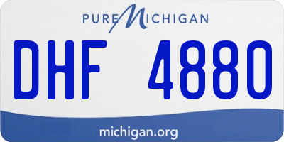 MI license plate DHF4880