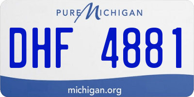 MI license plate DHF4881