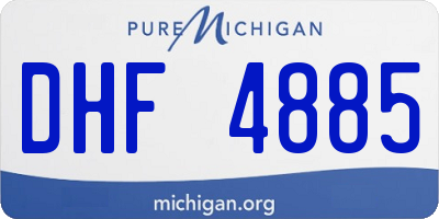 MI license plate DHF4885