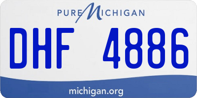 MI license plate DHF4886
