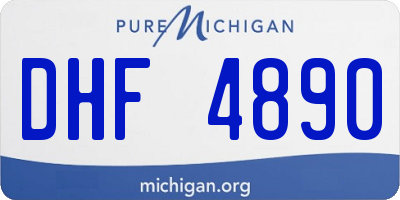 MI license plate DHF4890