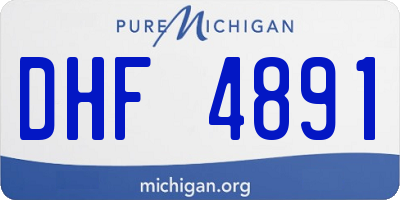MI license plate DHF4891