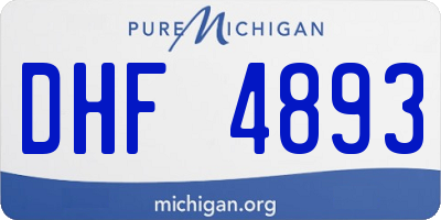 MI license plate DHF4893