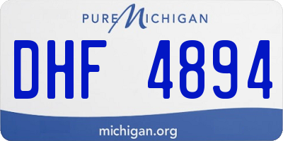 MI license plate DHF4894