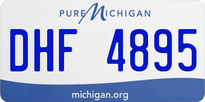 MI license plate DHF4895