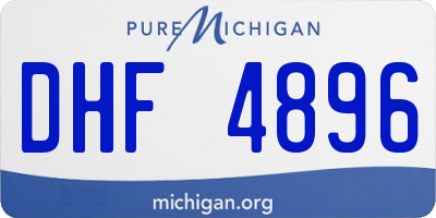 MI license plate DHF4896