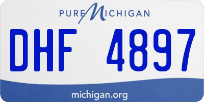 MI license plate DHF4897