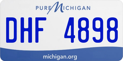 MI license plate DHF4898