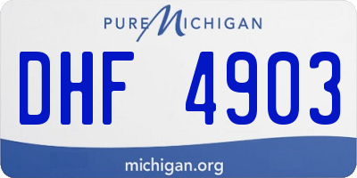 MI license plate DHF4903