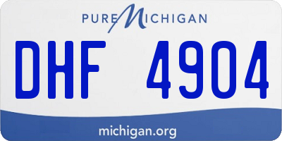 MI license plate DHF4904