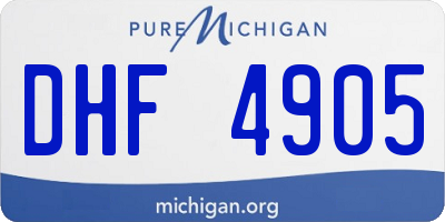 MI license plate DHF4905