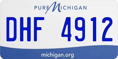 MI license plate DHF4912