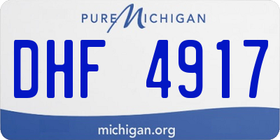 MI license plate DHF4917