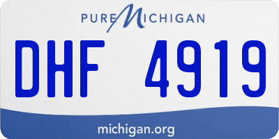 MI license plate DHF4919
