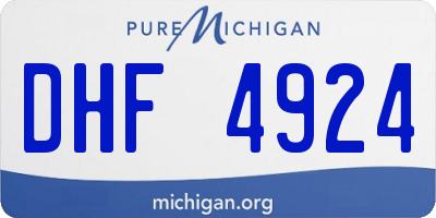 MI license plate DHF4924