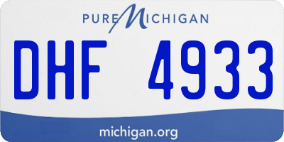 MI license plate DHF4933