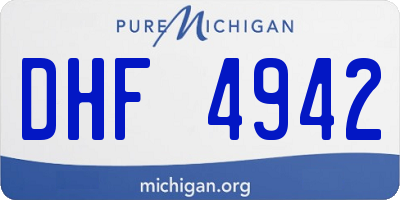 MI license plate DHF4942