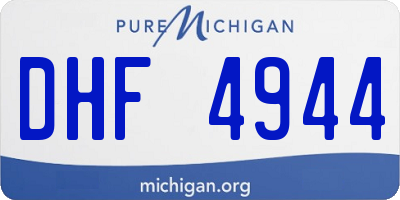 MI license plate DHF4944