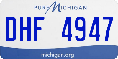 MI license plate DHF4947