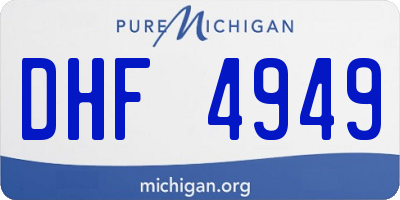 MI license plate DHF4949