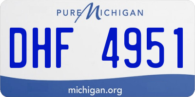 MI license plate DHF4951