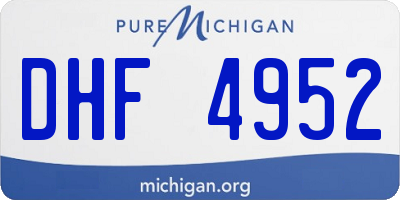 MI license plate DHF4952