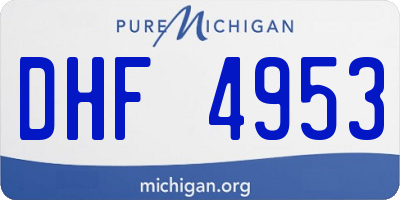 MI license plate DHF4953