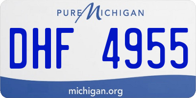 MI license plate DHF4955