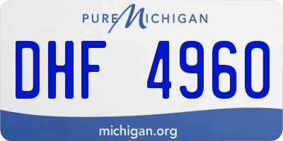 MI license plate DHF4960