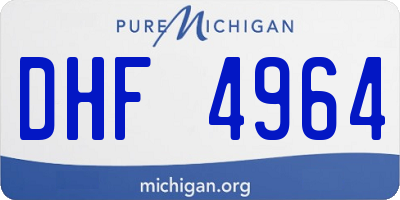 MI license plate DHF4964