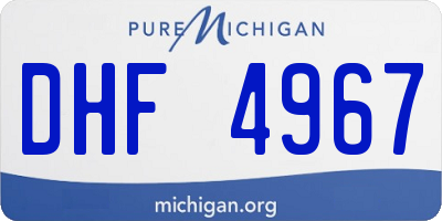 MI license plate DHF4967