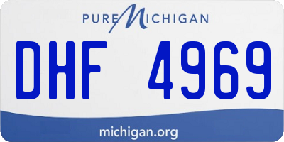 MI license plate DHF4969