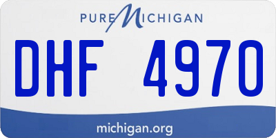 MI license plate DHF4970