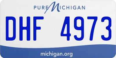 MI license plate DHF4973