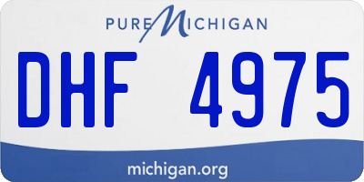 MI license plate DHF4975